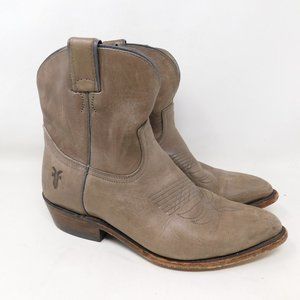 Frye Billy Short Ankle Cowboy Boots 9 Gray